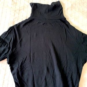 Black turtleneck, jersey, short sleeve